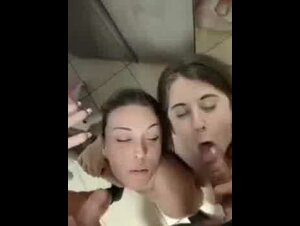 Due ragazzi sborrano in faccia alle proprie fidanzate
