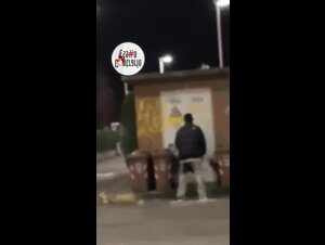 Sveltina di fronte al Mc Donalds di Parma