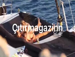 Diletta Leotta spiata in barca con Can Yaman